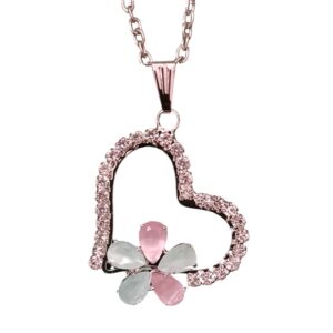 Heart Pendant Chain With Earring Combo