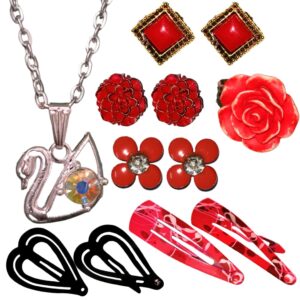Red Swan Necklace Set Combo 1