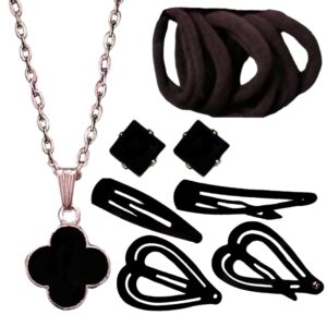 Black Pendant Chain Set Combo 1
