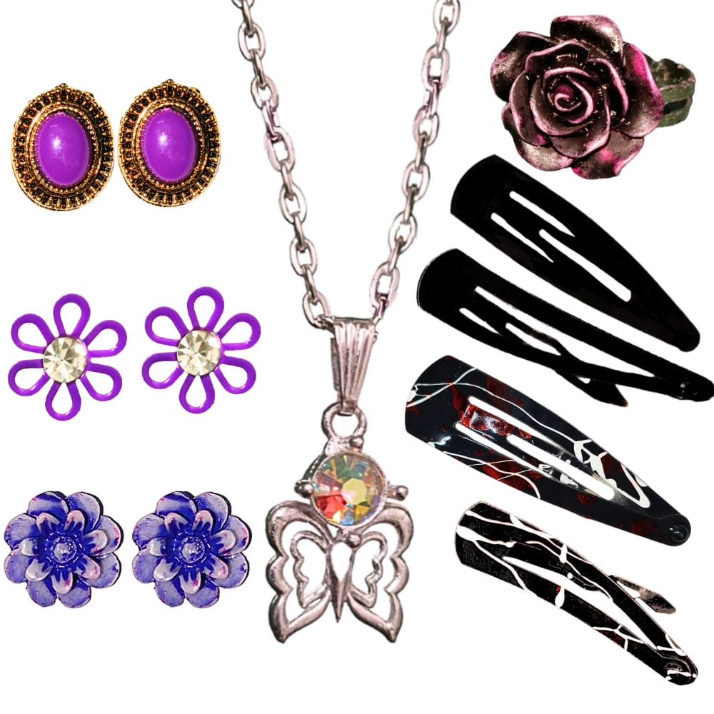 Purple Butterfly Chain Combo Set 1