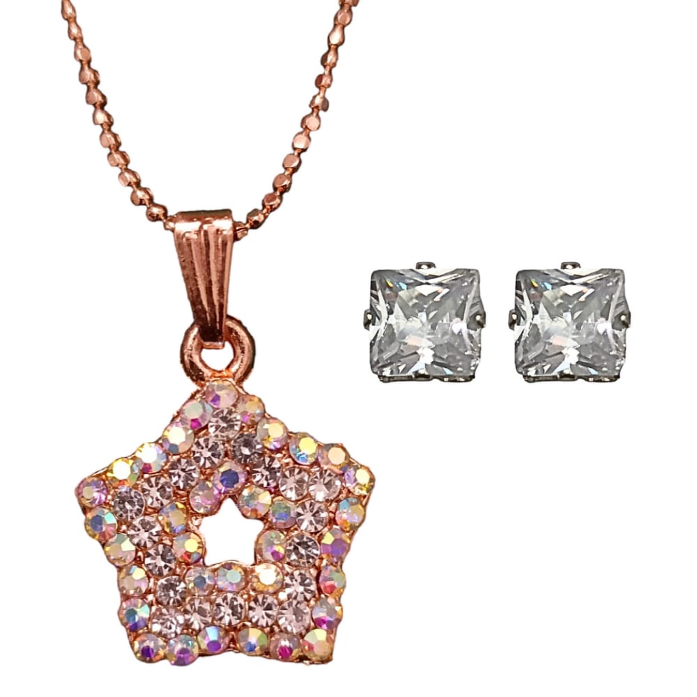 Gold Star Chain Set With Hair Clips 2