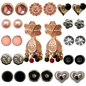 Jhumka with Twelve Stud Earring Combo 1