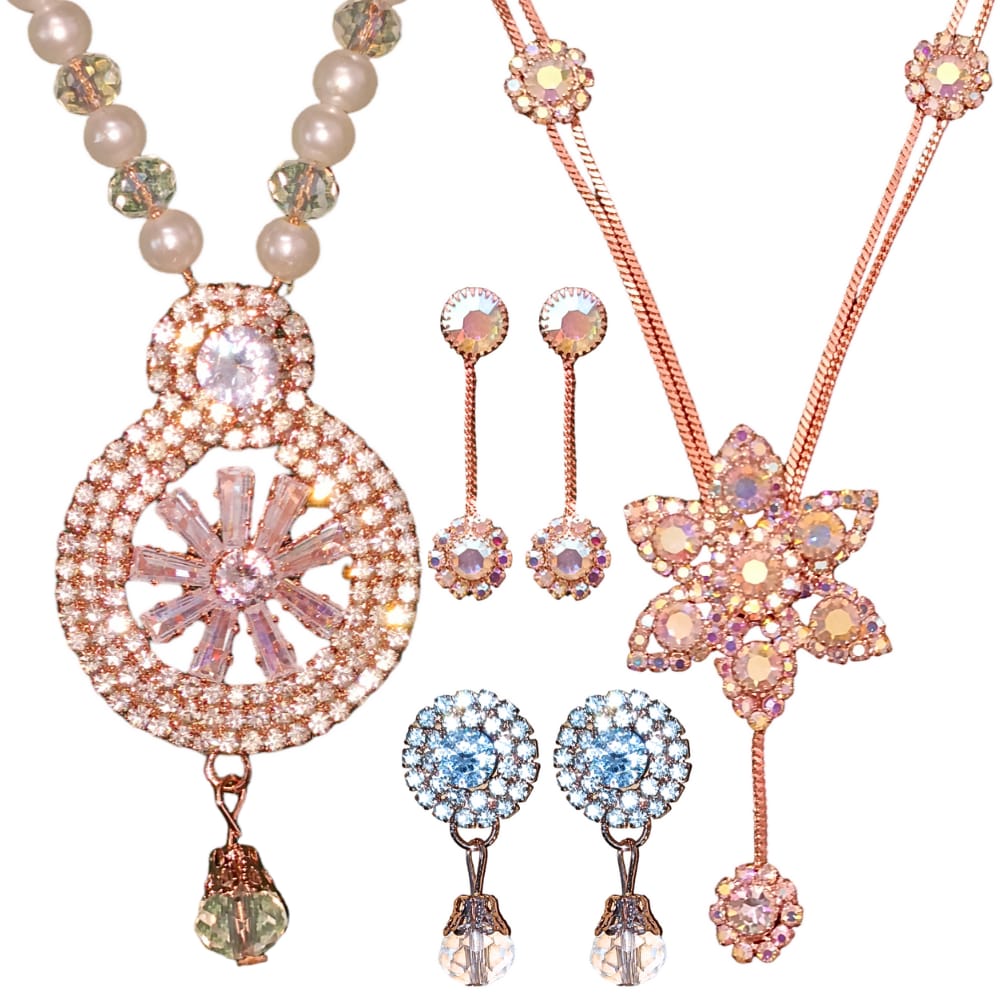 Star Necklace Set with Round Necklace Set Combo 1