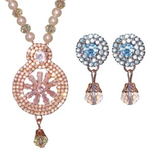 Butterfly Choker Set with Round Necklace Set