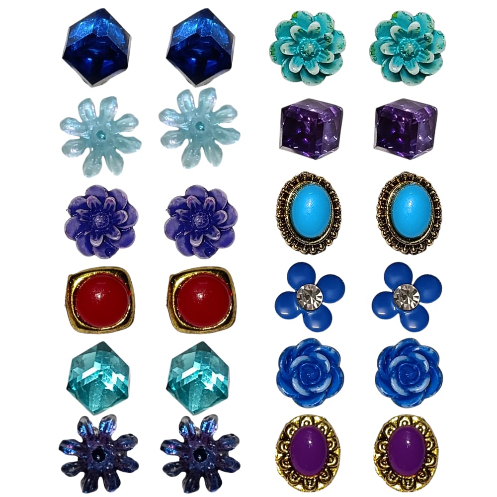 Sky Blue Stud Earring Combo Set 1