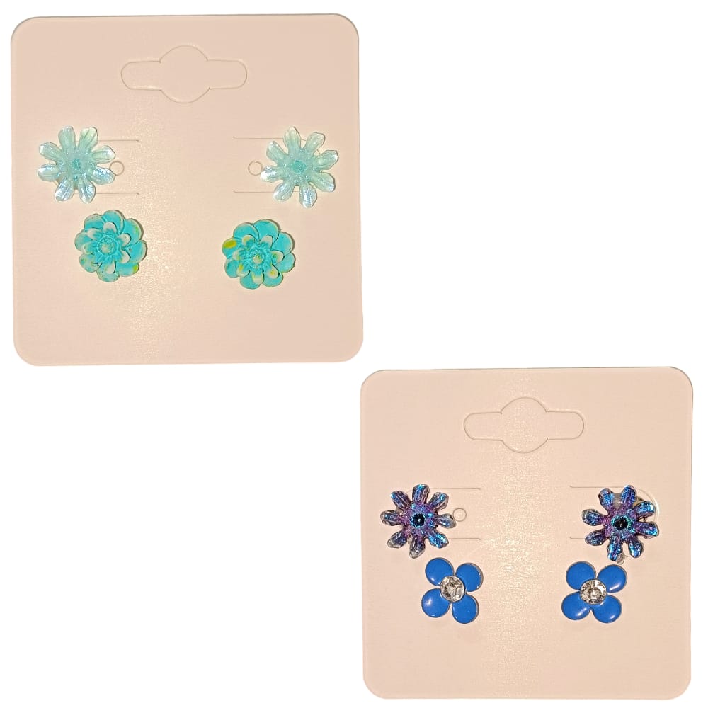 Sky Blue Stud Earring Combo Set 3