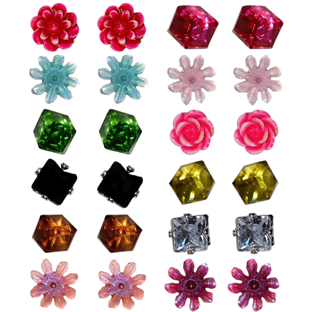 Colorful Stud Earring Combo Set 1