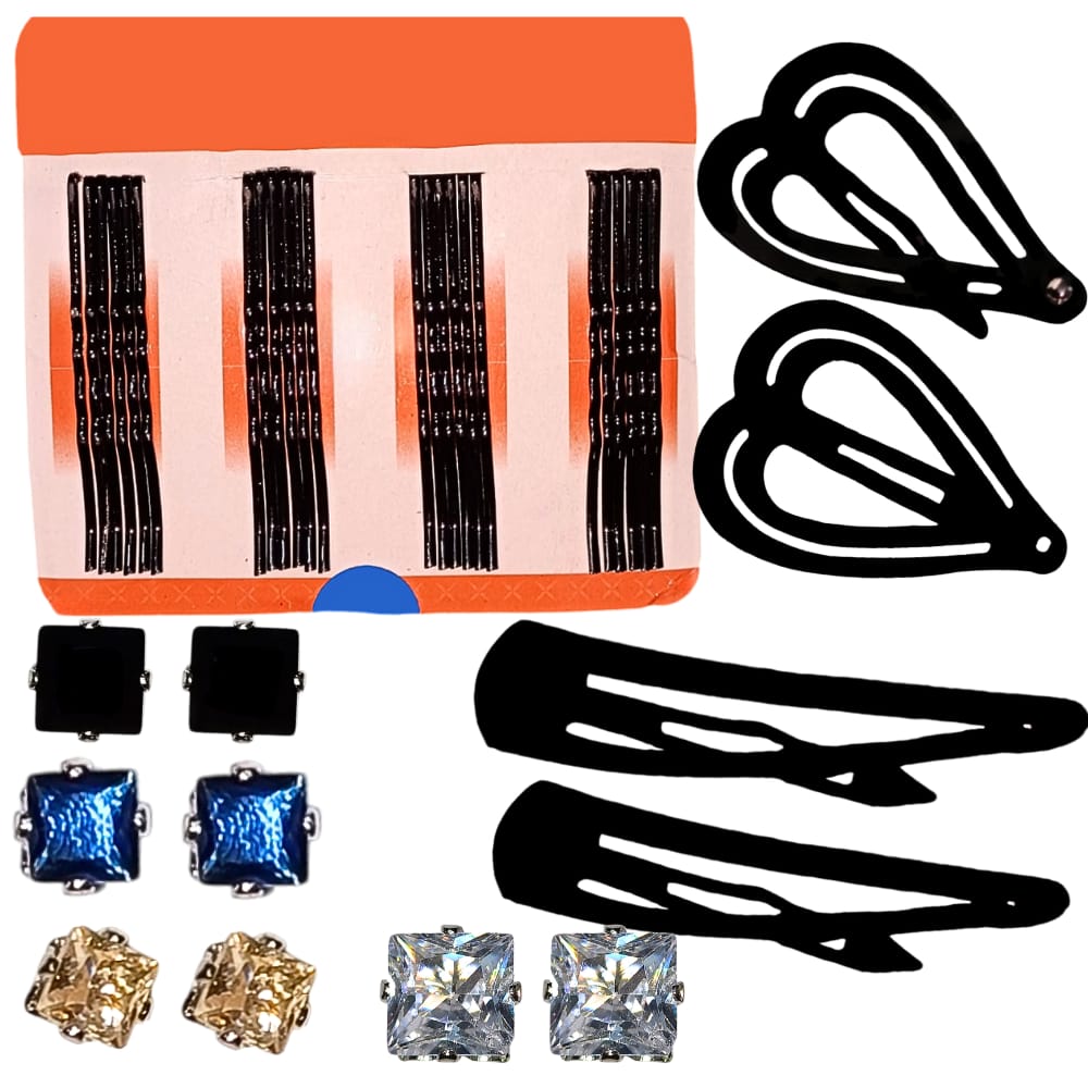 Hair Accessories with Small Stud Earrings Combo 1