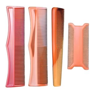 Red and Orange Detangler Combs with Lice Comb 1