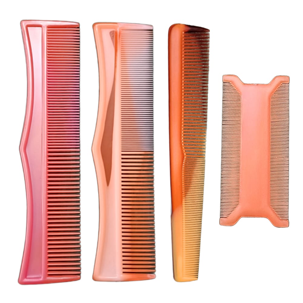 Red and Orange Detangler Combs with Lice Comb 1