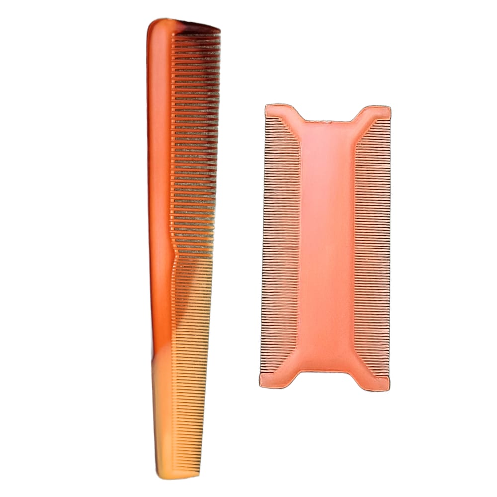 Red and Orange Detangler Combs with Lice Comb 3